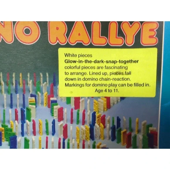 Domino Rallye Bully West Germany 1982 Glow In Dark Snap Together 92 Pieces Rare - Picture 3 of 16